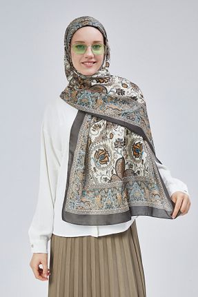 شال خاکی زنانه پنبه پلی استر Chic Woman Denim - کد 898087479
