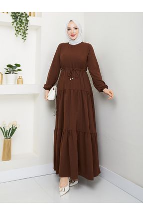 لباس قهوه ای زنانه پنبه ای modapark.ist - کد 891520717