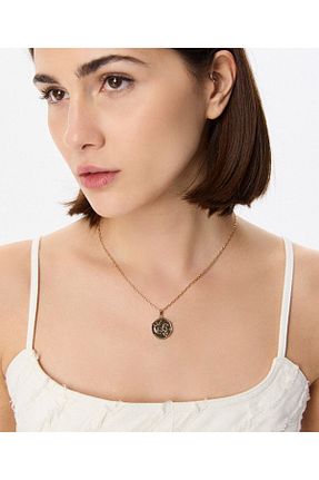 گردنبند جواهر طلائی زنانه برنجی Twist - کد 898111816