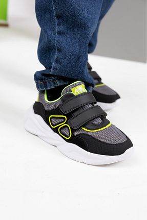 کفش اسنیکر مشکی بچه گانه چسبی kids A more - کد 898353533