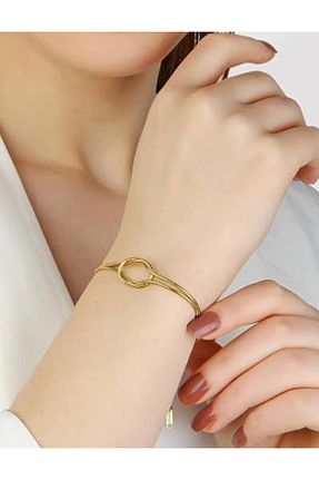دستبند استیل (فولاد) طلائی زنانه استیل ضد زنگ Sasa Steel Jewelry - کد 898121848