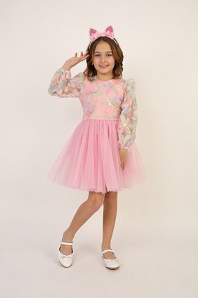 لباس صورتی بچه گانه توری Dıgıl Kids - کد 898162852