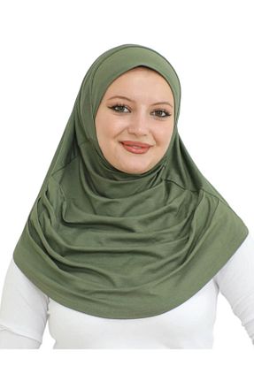 روسری خاکی پنبه ای FLORA TEKSTİL - کد 898111789