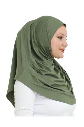روسری خاکی پنبه ای FLORA TEKSTİL - کد 898111789