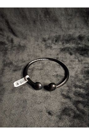 دستبند استیل (فولاد) مشکی مردانه استیل (فولاد) Loyal - کد 898117425