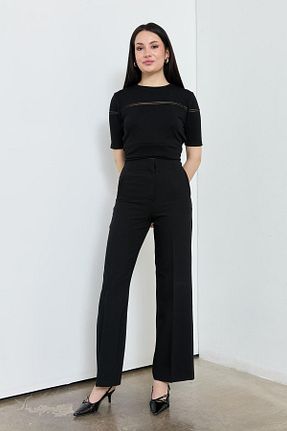 شلوار مشکی زنانه مخلوط پلی استر Qutu Butik - کد 710966208