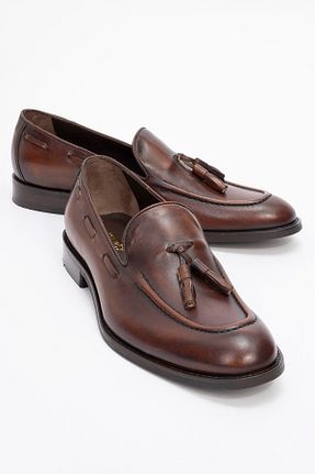 کفش کلاسیک بژ مردانه چرم خالص Ataköy Ayakkabı - کد 898123802