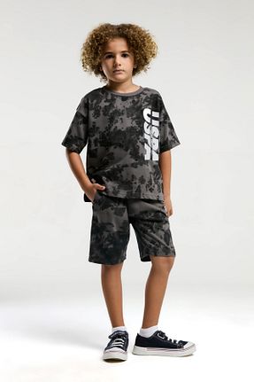 ست بالاتنه و پائین تنه طوسی بچه گانه بافت U.S. Polo Assn. - کد 898704822