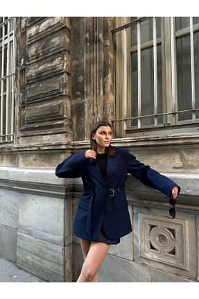 کت بلیزر سرمه ای زنانه Blazer VOLT CLOTHİNG - کد 898122035