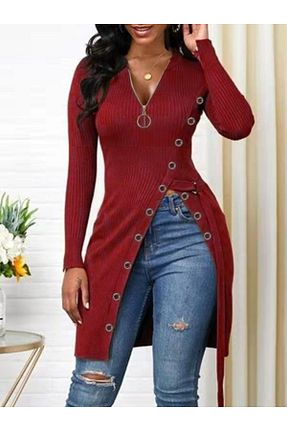 لباس زرشکی زنانه بافتنی MAREANDPANDA - کد 864529435