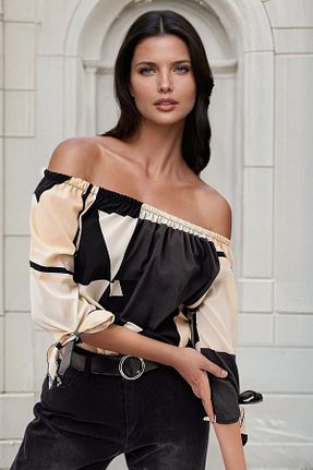 بلوز بژ زنانه ساده New Laviva - کد 871260365