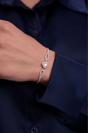 دستبند نقره طوسی زنانه 925 عیار Kiriş Gümüş - کد 898162686