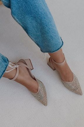 کفش پاشنه بلند کلاسیک بژ زنانه سنگ POLKA STORE - کد 898161110