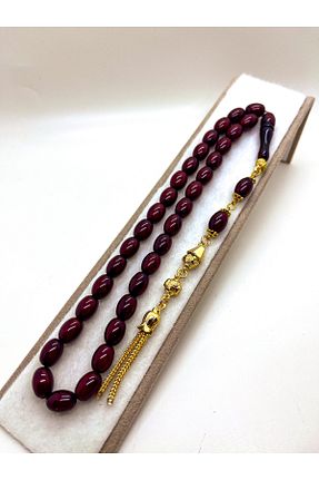 تسبیح زرشکی کهربا TAKI TASARIM - کد 898175280