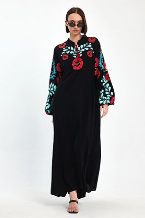 لباس سایز بزرگ مشکی زنانه %100 پنبه bacc - کد 820177423