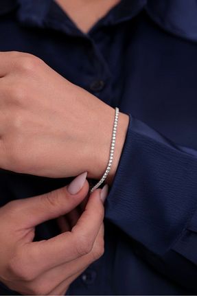 دستبند نقره زنانه 925 عیار Kiriş Gümüş - کد 849667538