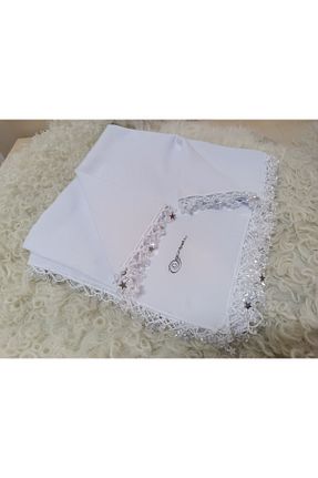 روسری سفید پنبه ای hoaryage - کد 898183833