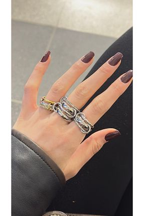 انگشتر استیل (فولاد) طوسی زنانه استیل (فولاد) Opia JEWELRY - کد 898184292