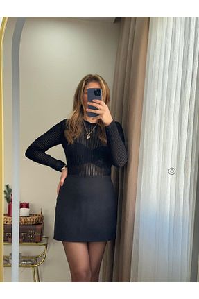 دامن مشکی زنانه پارچه Butik - کد 898216319