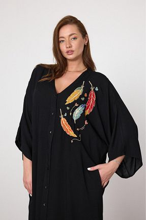 لباس مشکی زنانه بافتنی AGORATEKSTİL - کد 898208146