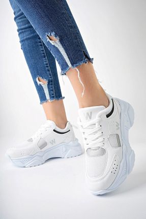 کفش اسنیکر سفید زنانه بند دار AlbiShoes - کد 898207753