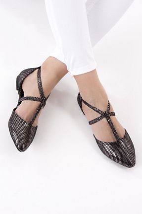 بابت طلائی زنانه چرم مصنوعی Fox Shoes - کد 2683877