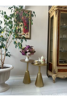 میز عسلی طلائی MDF Gold Design - کد 813294237