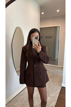 ست بالاتنه و پائین تنه قهوه ای زنانه بافتنی My Blog - کد 898215588