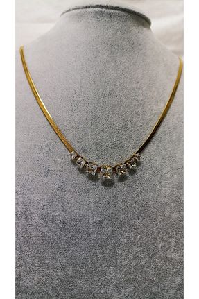 گردنبند استیل ( فولاد ) زرد زنانه استیل (فولاد) NETİCE ÖYLEK - کد 898216767