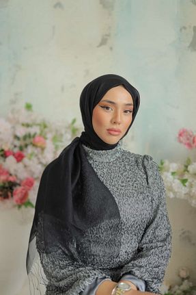 شال مشکی زنانه ابریشم Arwella - کد 898218033