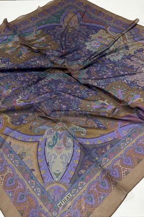 روسری قهوه ای پنبه ای MİRAY - کد 898238273