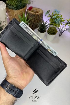کیف پول مشکی مردانه سایز متوسط clawleather - کد 898237114