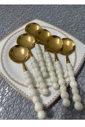 قاشق و چنگال و کارد زرد 6 نفره Kitchen Beauty - کد 898232755