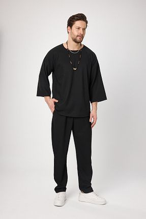 ست بالاتنه و پائین تنه مشکی مردانه لیکرا BABBOSS - کد 898240952