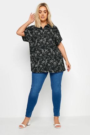 پیراهن سایز بزرگ مشکی زنانه سایز بزرگ Stil Diva - کد 841312376