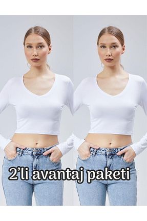 بادی سفید زنانه یقه هفت Virago - کد 898283791