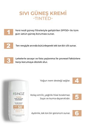 کرم ضد آفتاب صورت SPF 50 + Sinoz - کد 815834723