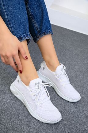 کفش اسنیکر سفید زنانه بند دار SOHO - کد 828566598