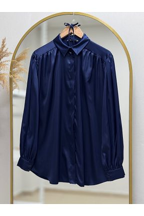 پیراهن حجاب سرمه ای زنانه اورسایز Ebrar Store - کد 896990217