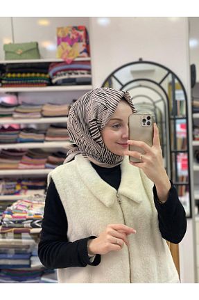 روسری طوسی پنبه ای Belli - کد 896947095