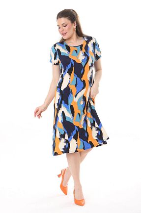 لباس سایز بزرگ نارنجی زنانه ویسکون Mooi XXL - کد 815361096