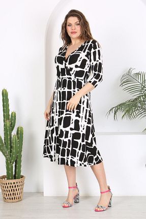 لباس سایز بزرگ مشکی زنانه ویسکون Mooi XXL - کد 832105864
