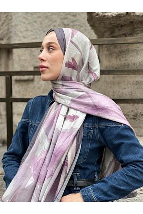شال طوسی زنانه Modakaşmir - کد 897028276