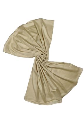 شال طلائی زنانه Poly Twill mim eşarp - کد 897022048