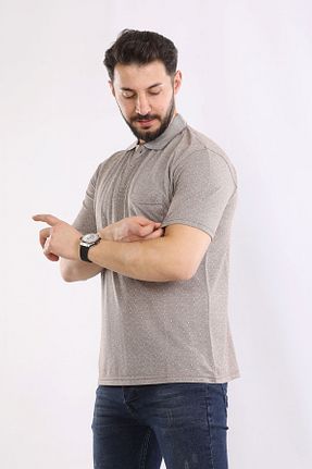 تیشرت بژ مردانه رگولار HEDEFNUR TEKSTİL - کد 897026129