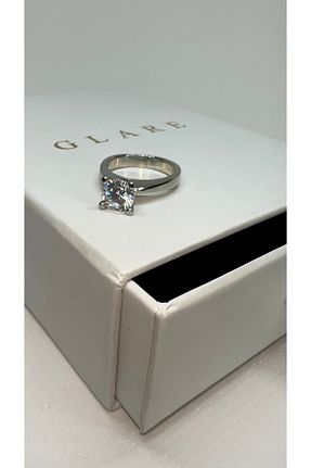 انگشتر استیل (فولاد) طوسی زنانه رودیوم GLARE JEWELRY - کد 897031084