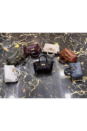 کیف دوشی طوسی زنانه چرم مصنوعی Detre - کد 897016385