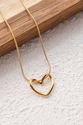 گردنبند استیل ( فولاد ) طلائی زنانه استیل ضد زنگ ByFlorya Jewelry - کد 824863305