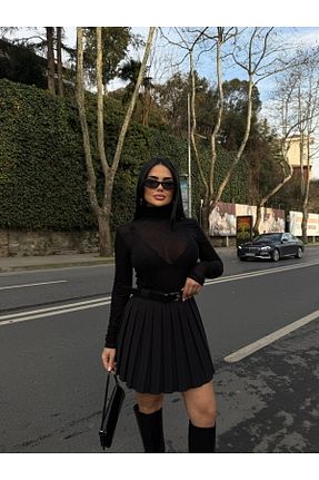 دامن مشکی زنانه پارچه LB Laluna Butik - کد 895504283
