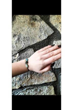 دستبند جواهر فیروزه ای زنانه سنگ طبیعی Tralles Takı - کد 221767836